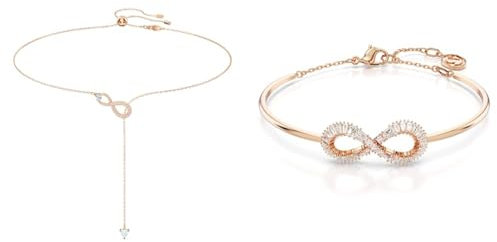 Swarovski Hyperbola Necklace & Bracelet Collection, Rose gold