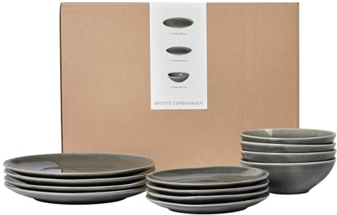 Broste Copenhagen Nordic RAIN Geschirrset mittag für Vier 12tlg