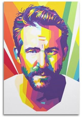 DJZZLLH Poster mit Schauspieler Ryan Reynolds, dekoratives Gemälde, Leinwand, Wandposter und Kunstdruck, moderne Familienschlafzimmer-Dekoration, Poster, 20 x 30 cm