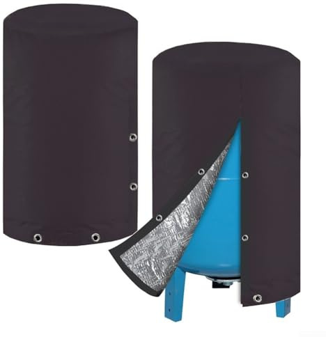 Winter Fountain Pressure Pump Insulation Cover, 600D Waterproof Equipment Protection Film, 24x34 Inch, Black Cover