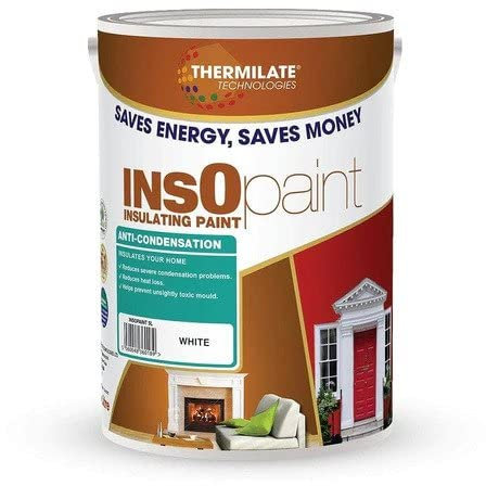 Thermilate InsOpaint Advance Energy Saving Paint Keep Room Warm | 5L in 24 Colours | Tough Acrylic Emulsion Wall Ceiling Paint | Anti Condensation Dove Grey