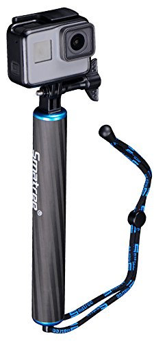 Smatree Wasserdicht Schwimmend Kohlefaser Handgriff für DJI OSMO Action/GoPro Hero8/Hero2018/Hero7/6/5/4/3+/3 (blau)