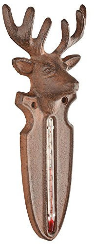 Esschert Design TH82 - Termometro in ghisa a Forma di Cervo