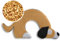 CUSCINO RISCALDABILE Leschi per la pancia e la schiena/Per collo, cervicale e coliche dei neonati/Per microonde, con semi di grano/Bobby il cane, beige nero