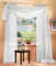Gardinen Set, 2 x Schlaufenschal Voile, transparent, 245x140, Weiß, 1 x Voile Querbehang, Freihanddeko, 140x600, Weiß, 61000560