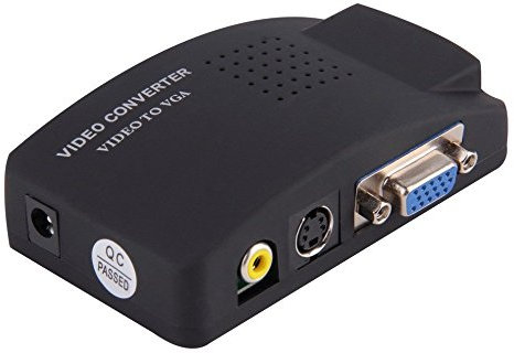 TEMPO DI SALDI Convertitore Adattatore Video Da AV, Rca, S-Video A VGA Per Monitor E Proiettori