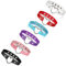 Flongo Tattoo Choker Leder Halsband Lederhalsband Damen, Leder Halskette Halsband Anhänger Choker Tattoo Kette Schwarz Blau Pink Rot Lila Weiß Silber Herz Gothic Punk Rock (6 Stück)