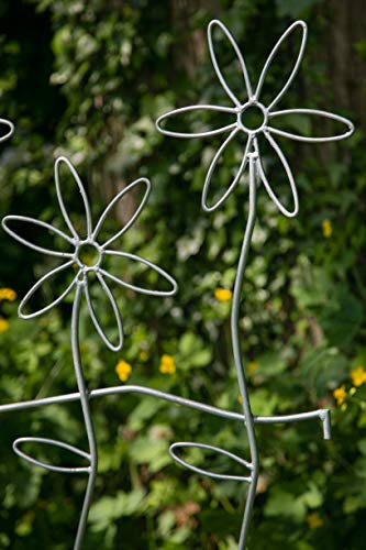 KUHEIGA Nostalgischer Metallzaun/Beetzaun Breite: 110cm, Zink/Verzinkt - Verlängerbar