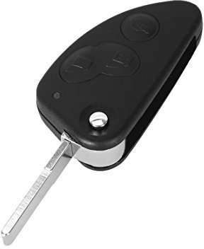 Autoschlüssel Ersatz Fernbedienung Schlüssel Für Cle Alfa Romeo 147 156 166 GT JTD TS Brera Mito Schlüsselanhänger Flip mit 3 Tasten Klinge Phonillico®