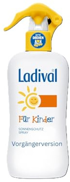 Ladival Kinder Sonnenschutz Spray LSF 50+ – Parfümfreies Sonnenspray für Kinder – ohne Farb- und Konservierungsstoffe – wasserfest – 1 x 200 ml