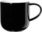 EKM Living ASA Henkelbecher, schwarz COPPA D. 9,2 cm, H. 9,5 cm, 0,4 l. 19100014 ! Vorteilsset beinhaltet 2 x den genannten Artikel und Set mit 4 Edelstahl Strohhalme