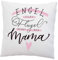 LIEBTASTISCH Kissen mit Spruch ''Engel ohne Flügel nennt Man Mama'' - Deko-Kissen - Geschenk zum Muttertag - Kissen mit Füllung - Muttertagsgeschenk NEU