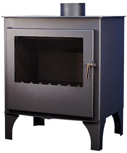 JOIMA - Estufa de Leña Modelo TEYDE Patas 11,60 kW, Acero al Carbono [Clase de eficiencia energética A]