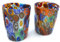 Bicchiere Goto Veneziano Murrina Foglia Oro Vetro di Murano Made in Italy (2 Bicchieri)
