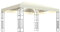 vidaXL Pavillon mit LED Lichterketten Solarenergie Gartenzelt Partyzelt Festzelt Gartenpavillon Bierzelt Garten Zelt Outdoor Terrasse 3x4m Creme Stoff
