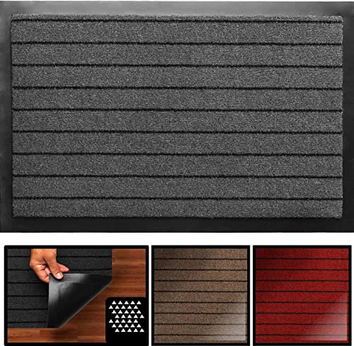 LucaHome - Felpudo Nevada Entrada a Casa Antideslizante, Impermeable, Lavable, Antibacterias Para Interior y Exterior - Pasillo, Cocina, Dormitorio (Gris, 120 x 180 cm)
