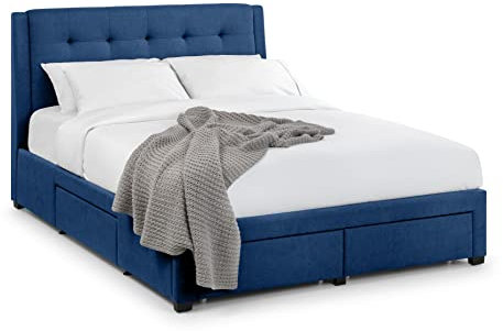 Julian Bowen Fullerton 4 Drawer Bed - Blue Fabric Beds