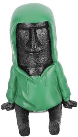 Cabilock Groß Osterinsel Figur Statue Ostern Deko Figuren Harz Dekofigur Tischdeko Gartenstatue Gartenfiguren Ostern e Geschenk Schwarz Dekorationen