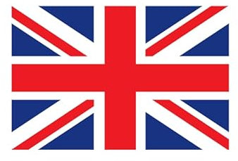 Adesivo BANDIERA INGLESE Gran Bretagna (30x20 cm) Rosso