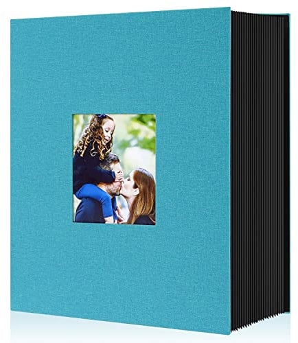 Lanpn Fotoalbum 10x15 1000, Extra Großes XXL Leinen Einstecken Einsteckalbum für Hochformat Fotos Bilder Teal