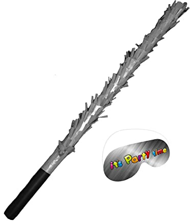 Silver Buster-Stick mit Papier-Augenbinde für Pinata-Spiele