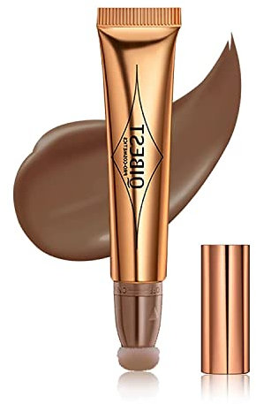 Kontur Schönheit Wand, flüssiger Gesichts Concealer Kontur mit Kissen Applikator, langanhaltendes glattes natürliches mattes Finish, Leichter Super Seide Creme Kontur Gesicht Illuminator Make-up Stick