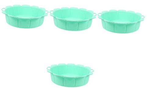KICHOUSE 4pcs Air Fryer Liner Mat Heat Resistant Baking Tray Reusable Silicone Pot for Air Fryer Accessory Non-stick