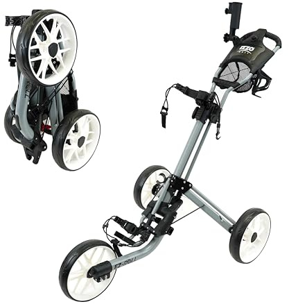 Izzo Golf EZ-Roll 3 Wheel Push Cart - Golf 3 Wheel Push cart