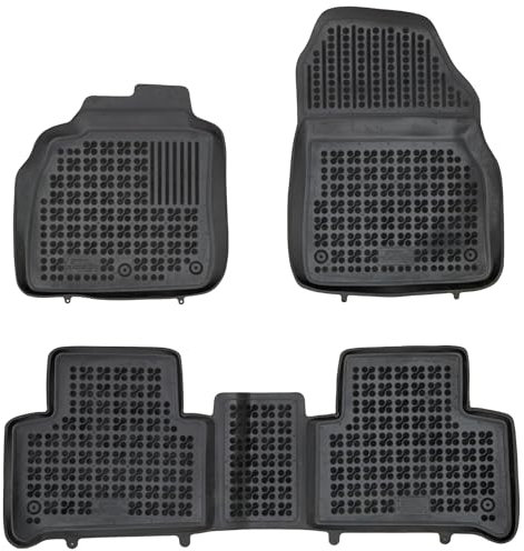 MOTOS Gummimatten Auto Fussmatte passt für Renault Scenic II 2003-2009 Verbessern Sie Ihren Reisekomfort mit Antirutschmatte Auto - Allwetter fußmatten Auto, Schutz vor Verschmutzung