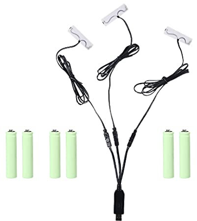 3in1 AA Battery Eliminator USB Power Supply Replace 1-4pcs1.5V AA Batteries for Clock Camera Gameboy Torch Radio