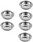 Milisten 6 Pcs Soup Tureen Stainless Sushi Dipping Plate Steel Sauce Dishes Soy Sauce Dishes Ketchup Sauce Bowl Metal Ramekins Saucers Plates Round Serving Platter Side Ingredient Bowl Mini