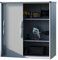 GFP Geräteschrank Metall 180x75x191 cm Gartenschrank wetterfest mit Schiebetür in grau inkl. Fußboden