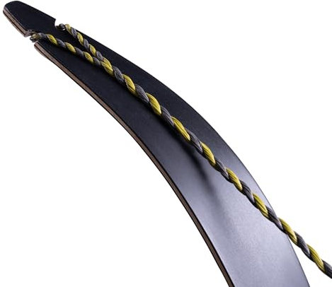 Bogenschießen Flemisch Fast Flight Plus - Traditionelle Bogensehne für ultimative Leistung 64 155 cm 18 Strang Golden Lime & Grau für Recurve, Lang und Hypridbogen