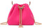 LeahWard Satin Chain Shoulder Bag for Women, Ring Handle Satin Clutch Bags, Clutch Bag For Women, Prom Party Bag, (Fuchsia)