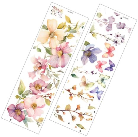 Warmhm 2st Schmetterling Wandtattoo Wandaufkleber Für Wohnzimmer Blumenaufkleber Selbstklebende Wandaufkleber Dekorative Wandaufkleber Blumenwandtattoo Selber Machen Pvc