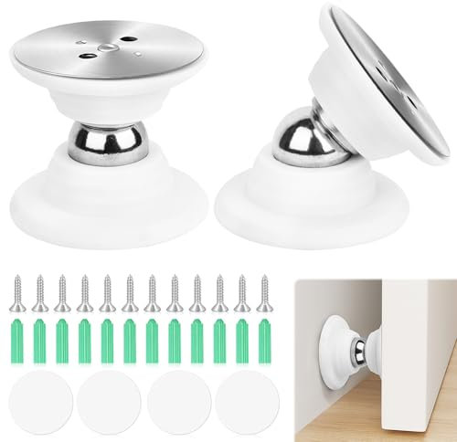 Magnetischer Türhalter Wohnmobil 2 Stück mit Wandmontage in Weiß - Türfeststeller für Wohnwagen und Boot