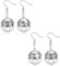 Teaaha 2 Paar Discokugel Ohrringe Silber, Disco Ball Earrings for Women, Spiegelkugel Ohrringe Silber Retro Disco Motto Party Kostüm Zubehör Hängend Mädchen Disco Cowgirl Ohrringe