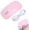 Mini UV LED Nail Lamp, 6W Portable Gel Polish Dryer with 60s/120s Timer, USB-Powered Travel Nail Light for DIY Manicure at Home/Salon, Cures All LED/UV Gel Nail Polish (Pink)