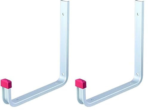 ALBERTS 805555 Wandhaken | wahlweise in verschiedenen Ausführungen | abgewinkelt | Aluminium | Tiefe 190 mm | Höhe 200 mm (Packung mit 2)