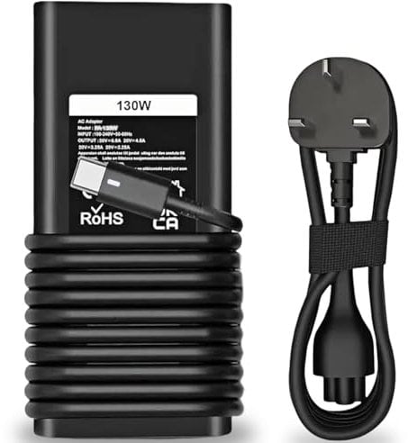 New Replacement Dell 130W Laptop Charger USB C Type C for Dell XPS 15 9575 9520 9510 9500 17 9720 9710 9700 Precision 5530 5550 5560 5570 5750 5760 3560 Latitude 5411 5421 5511 5520 5521 Power Cord