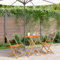 WSJHUHK Home-Outdoor Möbel-Set, 3-teilig, Bistro-Set, Polypropylen, Massivholz, Grau