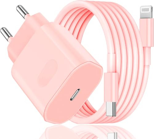 Caricatore for iPhone 14/14 Pro/14 Pro Max/14 Plus/13/12/11/XS/XR/X/SE, 25W USB C Rapido Caricabatterie Spina Adattatore Alimentatore Presa Carica with 2M Cavo