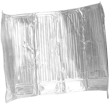BESPORTBLE 1Pc Kitchen Oil Splatter Guard Aluminum Foil Heat Insulation Baffle for Induction Cooker Gas Stove Easy Clean Kitchen Tool Splash Oil Barrier Silver