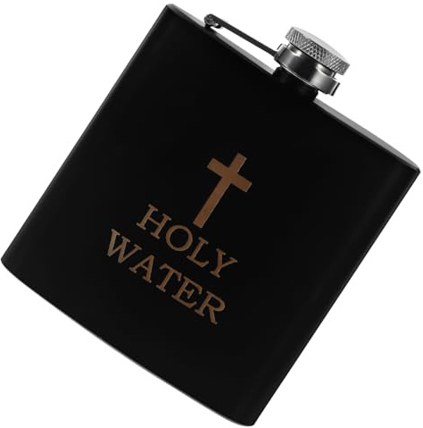 INOOMP Edelstahl Kreuz Holy Water Flasche Auslaufsicherer Camping für Spirituosen Tragbare Outdoor Reiseflasche Rostbeständig Langlebig für Christliche Freunde