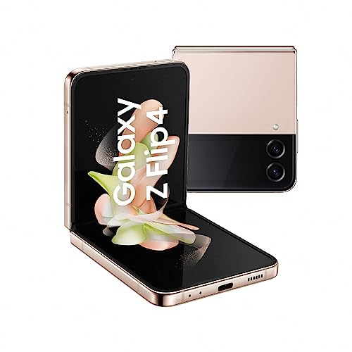 Samsung Galaxy Z Flip4 5G Smartphone Sim Free Android Folding Phone 256GB, Pink Gold, 3 Year Manufacturer Warranty, UK Version (Renewed)