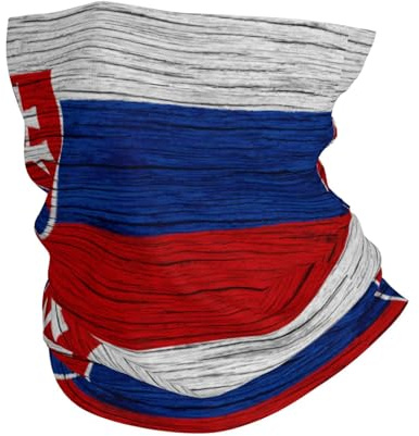 Slowakische Flagge Mit Holzstruktur Herren Damen Röhrenschal Schnelltrocknend Schlauchschal Multifunktion Kopfbedeckung Stirnband Für Jagd Radfahr Ski