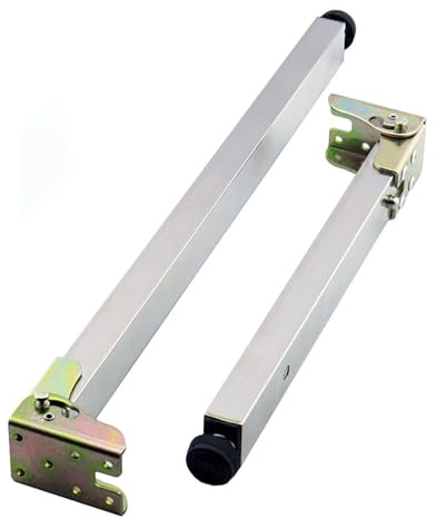 RGZFYH Pied de Table Pliant en Acier Inoxydable, carré, télescopique, Robuste, réglable, avec vis(90cm/35in)