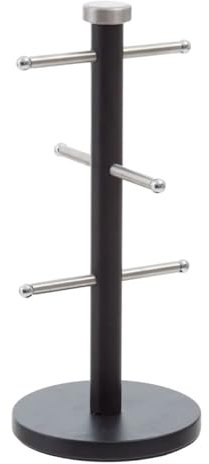 Premier Housewares 0508459 Arbre à Tasses pour 6 en Métal Mat Noir