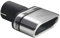 Ulter Sport Endrohr - Oval 110x45mm Schräg - Länge 80mm - Montage ->50mm - Edelstahl