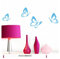 Grandora Wandtattoo 4er Set Schmetterlinge I hellblau 8-10 cm I Baby Kinderzimmer selbstklebend Wand Aufkleber Wandaufkleber Wandsticker Sticker W697